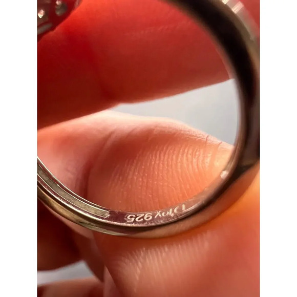 London blue topaz halo ring in platinum over sterling silver. ctw 1.40 size 5 - Picture 3 of 11